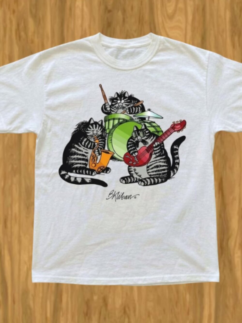 Kliban Cats playing graphic White T-Shirt